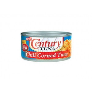 Century Tuna , Corned Chili Tuna   w/ Omega 3  DHA (180 grams)