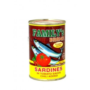 Family's Brand , Sardines in Tomato Sauce  Hot (425 grams)