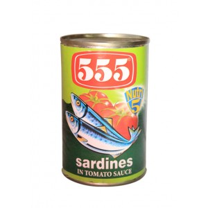 555 , Sardines in Tomato Sauce  Natural (425 grams)