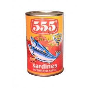 555 , Sardines in Tomato Sauce Hot (425 grams)