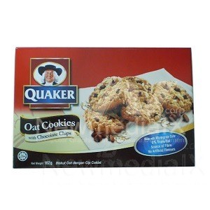 Quaker Oats cookies with chocolate chips