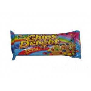Chips Delight Rainbow candy cookies with chocolate chips