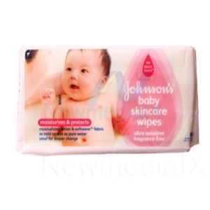 Johnson's Baby Skincare Wipes - Ultra Sensitive Fragrance Free 80 wipes