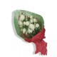 Dozen White Roses Bunch with Limonium White Statice